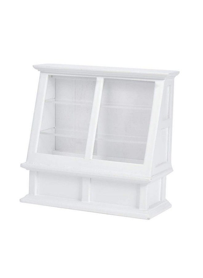 YOUTHINK - 1 : 12 Doll House Miniature Store Cake Cabinet Decoration Mini Dollhouse Shop Food Miniature Cabinet Accessories (White) - Image 1