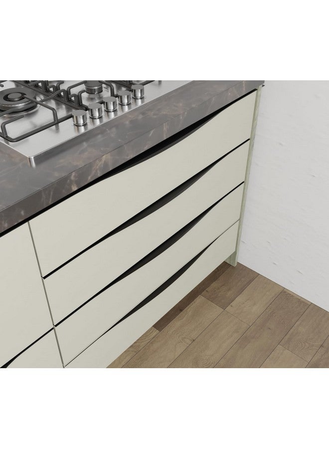 LAPO 5 Pack Elite 20 Inch Aluminum Kitchen Profile Handle, Cabinet Profile Handle, Drawer Handle for Kitchen, Profile Handle for Wardrobe, Profile Pull Handle for Home, Office(Black Finish, Pack of 5) - Image 3