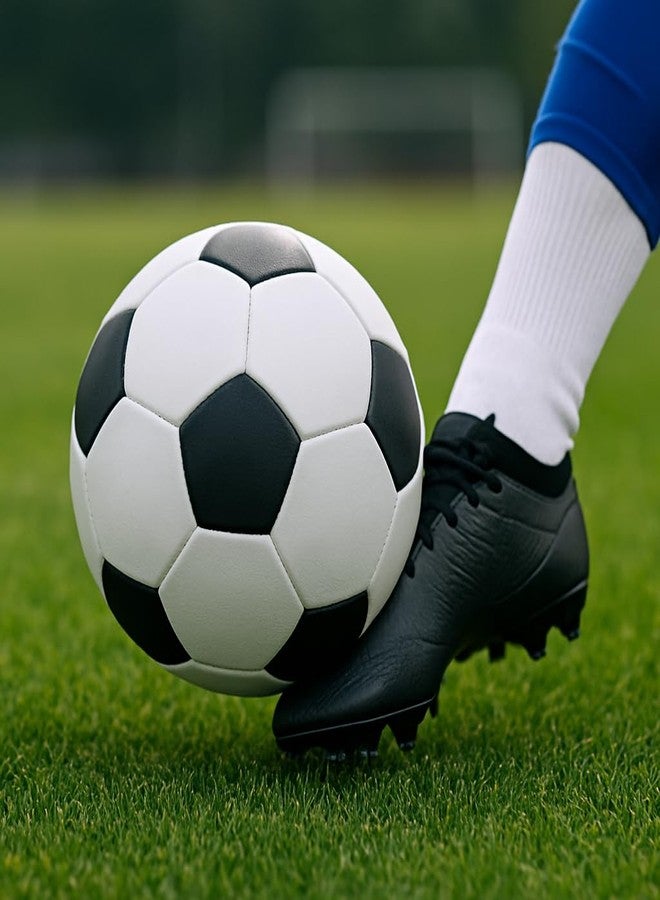 MOSVOLD Size 5 Football for Adults | Professional Training & Match 3Ply Soccer Ball | Durable Rubberised Leather | High-Performance Grip & Control | Without Pump - Image 3