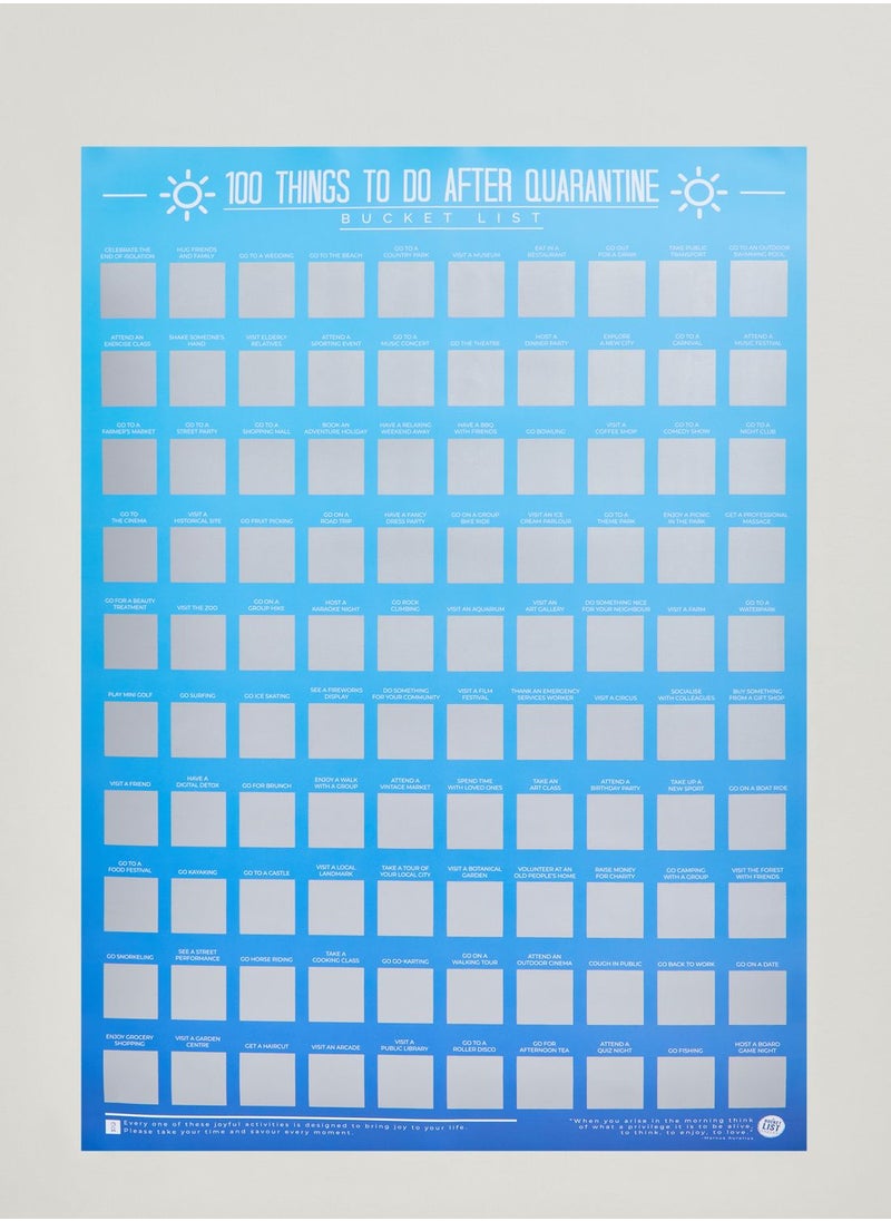 Gift Republic - 100 Things To Do After Quarantine Poster - Image 1