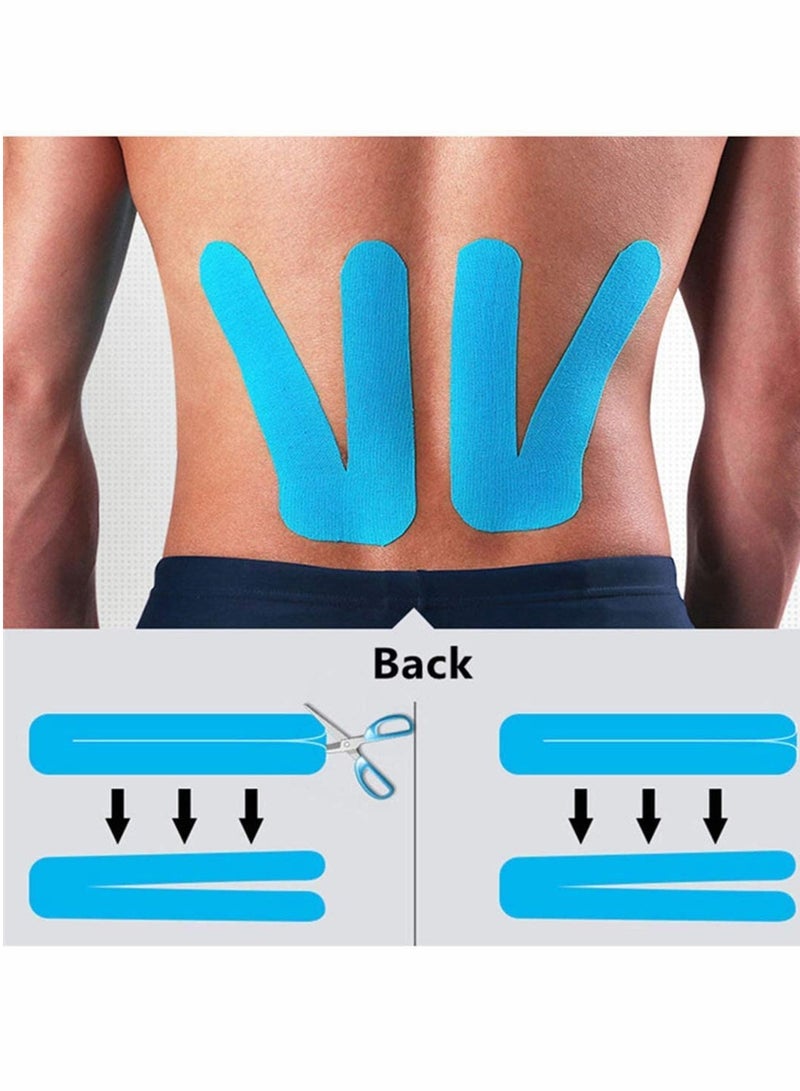 Kinesiology Tape, Muscle Tape Therapeutic & Hypoallergenic Sports Strapping Tape, Breathable and Waterproof Adhesive for Sports & Injury Recovery for Gym Fitness Running Tennis Swimming Football 5m - Image 2