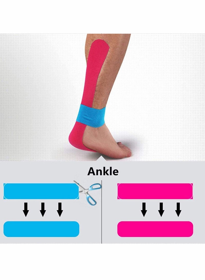 Kinesiology Tape, Muscle Tape Therapeutic & Hypoallergenic Sports Strapping Tape, Breathable and Waterproof Adhesive for Sports & Injury Recovery for Gym Fitness Running Tennis Swimming Football 5m - Image 4