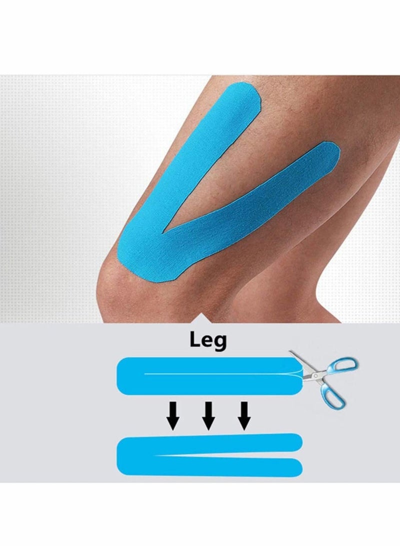 Kinesiology Tape, Muscle Tape Therapeutic & Hypoallergenic Sports Strapping Tape, Breathable and Waterproof Adhesive for Sports & Injury Recovery for Gym Fitness Running Tennis Swimming Football 5m - Image 5