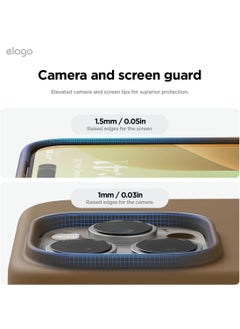 Elago Liquid Silicone for iPhone 16 PRO Case Cover Full Body Protection, Shockproof, Slim, Anti-Scratch Soft Microfiber Lining - Brown  - Image 4
