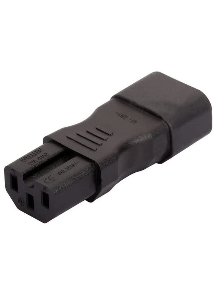 DKURVE - C14-C15 IEC 320 C14 Male to C15 Kettle Plug Female Power Adapter Converter Connector Extension Socket - Image 1