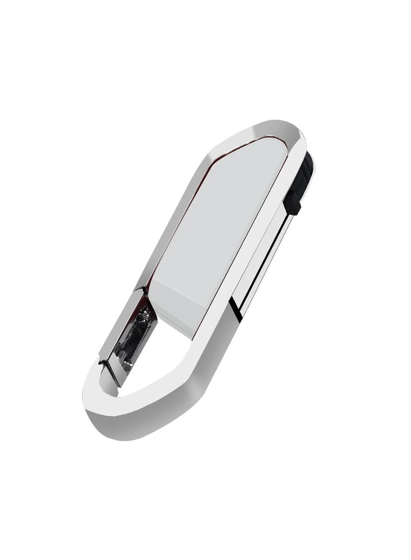 USB Flash Drive, Portable Metal Thumb Drive with Keychain, USB 2.0 Flash Drive Memory Stick, Convenient and Fast Pen Thumb U Disk for External Data Storage, (1pc 8GB Silver) - Image 1