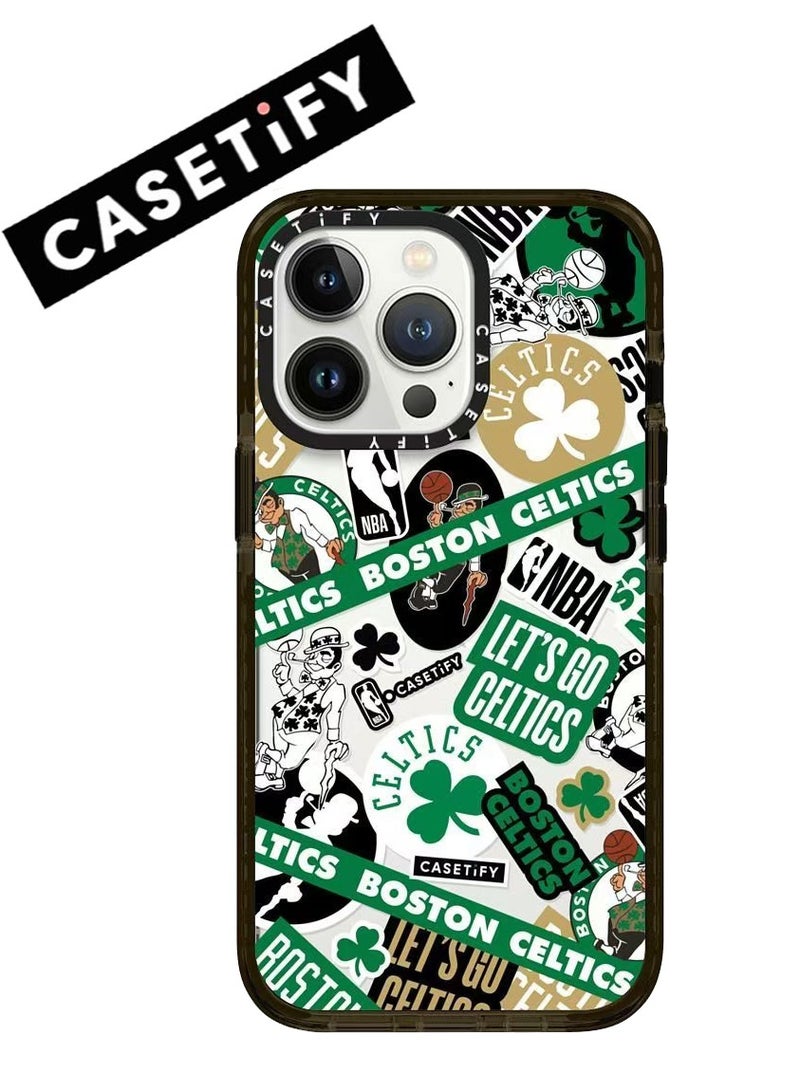 كاستيفي حافظة لهاتف iPhone 15 Pro Max، NBA CELTICS Mania، حافظة مغناطيسية Magsafe MagFit، غطاء تكنولوجيا مضاد للاصفرار - Image 1