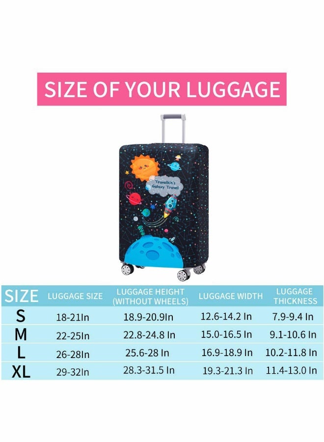 Luggage Cover Water Washable Suitcase Cover Spandex Elastic Luggage Protective Covers Travel Accessories Suitable for 18-32 Inch Trolley Case - Image 5
