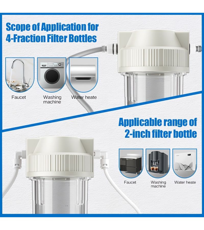 Heavy Duty 10 Inch Whole House Water Filter 0.01 Micron Ultrafiltration System Brass Ports - Image 1