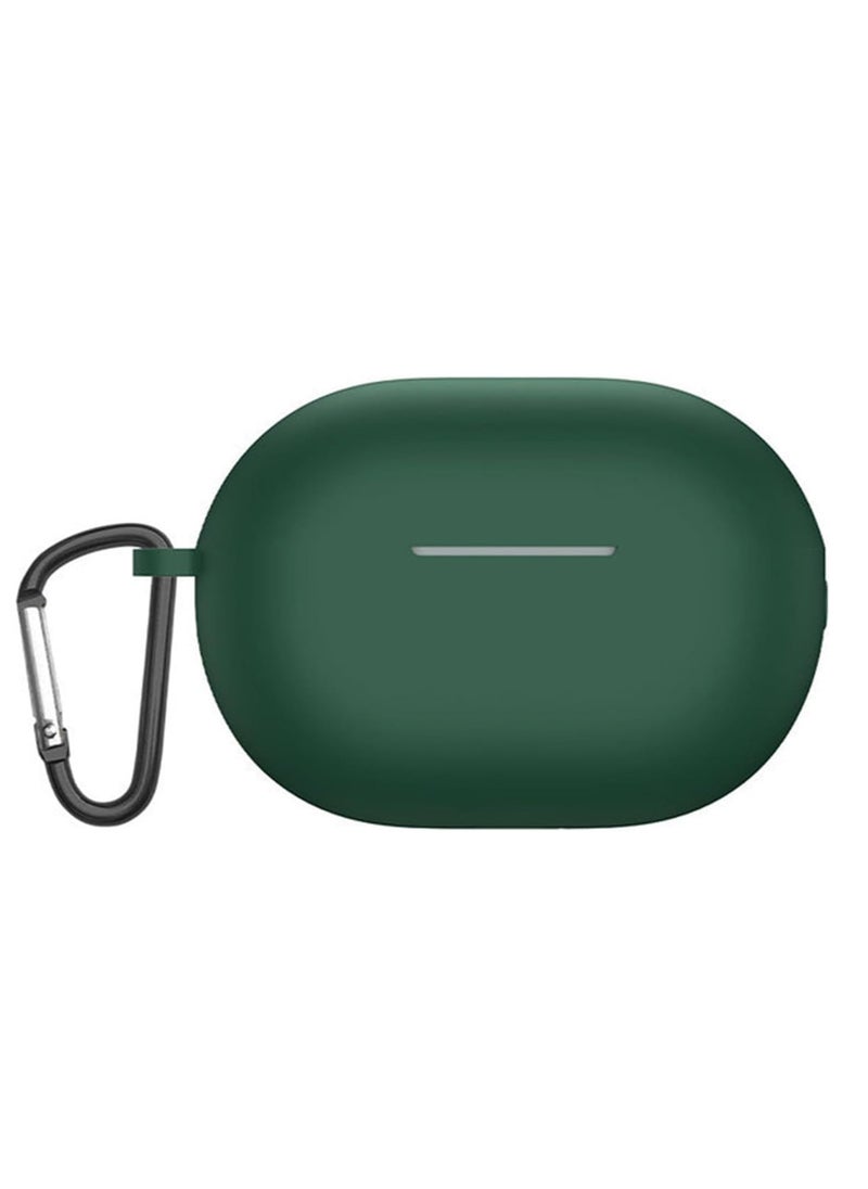 Generic - Shockproof Anti-Scratch Slim Silicone Case with Carabiner and Odor Free for Huawei Free Buds Pro 3 Green - Image 1