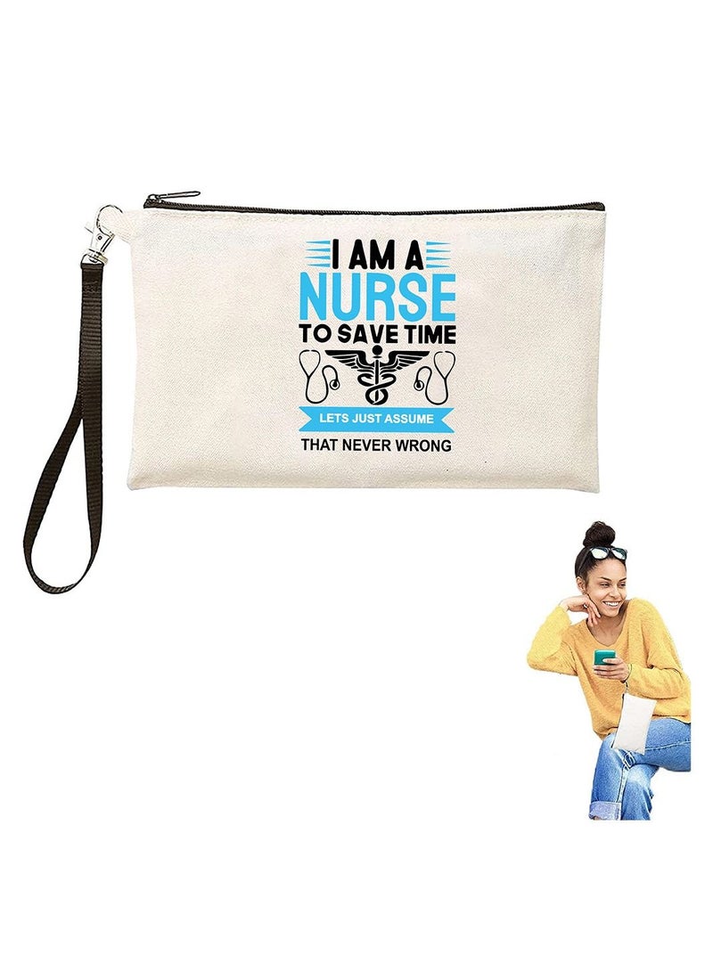 PRINTSHOP4ME Nurse Appreciation Gift - Cosmetic Bag - Multi Purpose Full Zipper Pouch with Funny Designs Print - Nursing Supplies and Practitioner Gifts - Survival kit (Design 9)  - Image 5