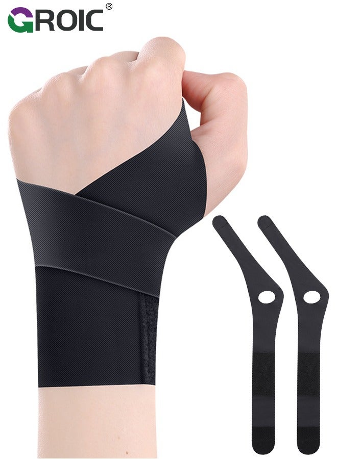 GROIC 1 Pair Wrist Brace, Ulnar Wrist Brace Ultra-Thin Elastic for TFCC Tear, Wrist wraps Repetitive Wrist Use Injury, Wrist Support for Carpal Tunnel Pain & Tendonitis Relief, Fits Both Wrists  - Image 1
