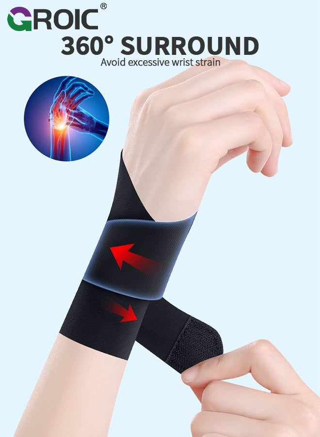 GROIC 1 Pair Wrist Brace, Ulnar Wrist Brace Ultra-Thin Elastic for TFCC Tear, Wrist wraps Repetitive Wrist Use Injury, Wrist Support for Carpal Tunnel Pain & Tendonitis Relief, Fits Both Wrists  - Image 5