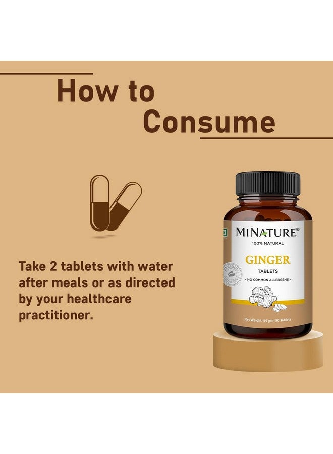 minature mi nature Ginger Tablets 90 Tablets (Zingiber officinale) | Sonth | 90 Tablets 45 Days Supply - Image 5