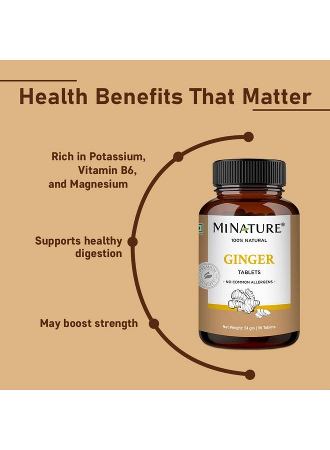 minature mi nature Ginger Tablets 90 Tablets (Zingiber officinale) | Sonth | 90 Tablets 45 Days Supply - Image 4