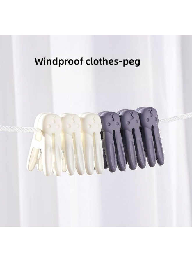 24pcs لطيف ديكور الملابس البلاستيكية، الرياح مقاومة للانزلاق غسيل الملابس التجفيف - Image 2