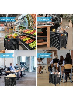 XiuWoo Folding Shopping Trolley Cart With 4 Wheels And Cover  - Image 4