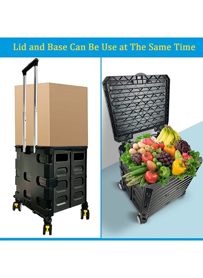 XiuWoo - Folding Shopping Trolley Cart With 4 Wheels And Cover - Image 1