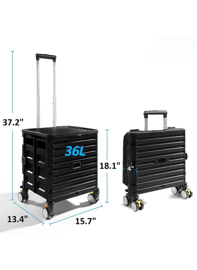 XiuWoo - Folding Shopping Trolley Cart With 4 Wheels And Cover - Image 1