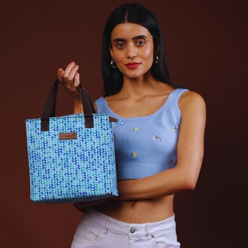 HAMELIN Lunch Bag for Office | Leakproof Tiffin Box Bag for Office, School & Travel | Lunch Box Bags for Men, Women & Kids | Stylish Lunch Bags for Boys & Girls|Tiffin Bag for Travel | May Night - Image 1