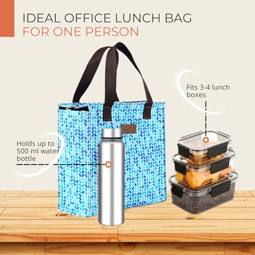 HAMELIN Lunch Bag for Office | Leakproof Tiffin Box Bag for Office, School & Travel | Lunch Box Bags for Men, Women & Kids | Stylish Lunch Bags for Boys & Girls|Tiffin Bag for Travel | May Night - Image 4