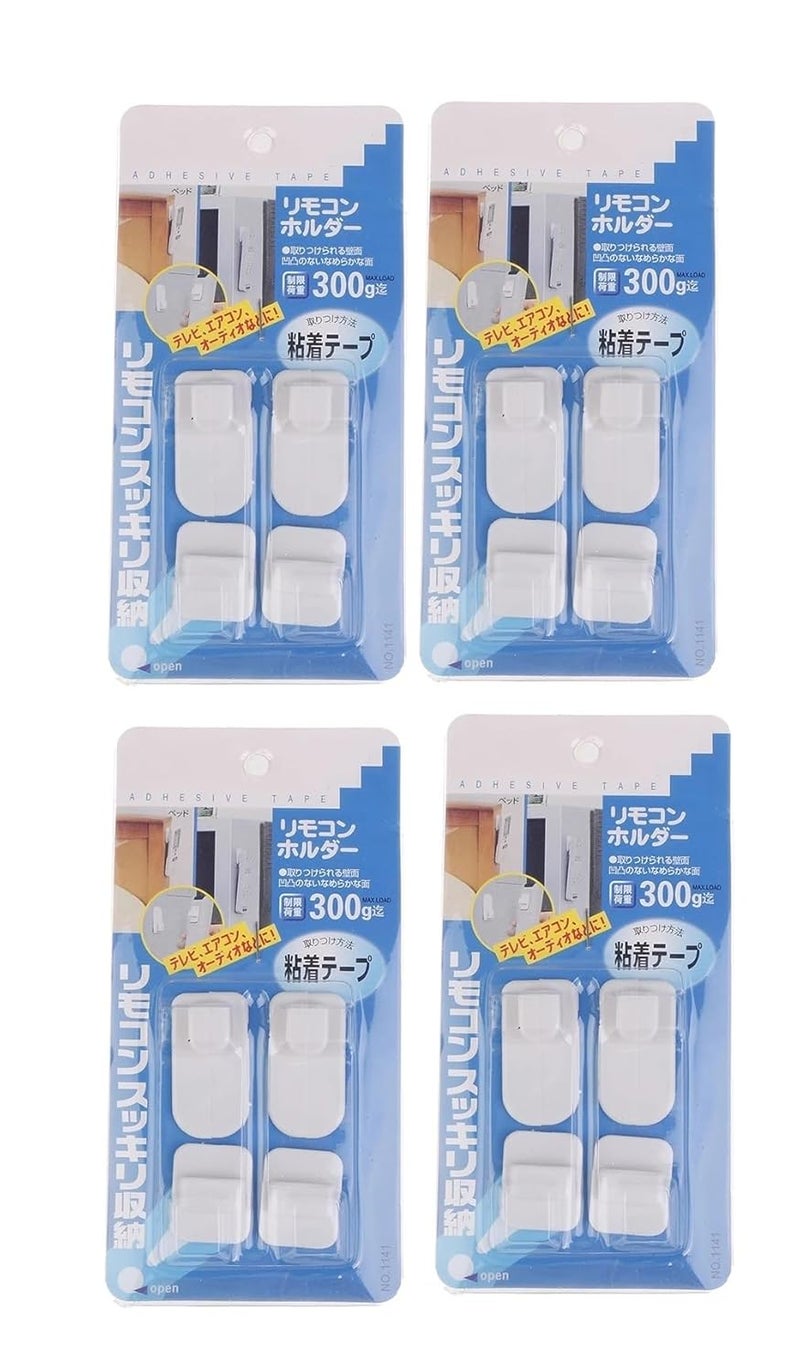 FASHOLIC Plastic Sticky Hook to Hang Ac Or Tv Remotes Space Organise Stick On Tiles Wall Or Door Or Cabinet Or Trolley Modern 4 - Image 1
