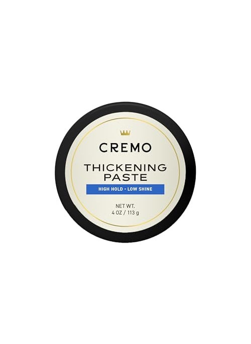 cremo Cremo Mens Hair Paste - Premium Barber Grade Thickening Paste with High Hold and Low Shine, 4 Oz 