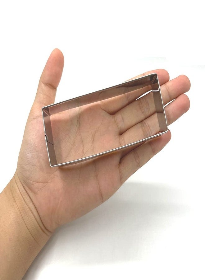 LILIAO Rectangle Cookie Cutter, Stainless Steel (4 x 1.5 inches) - Image 3