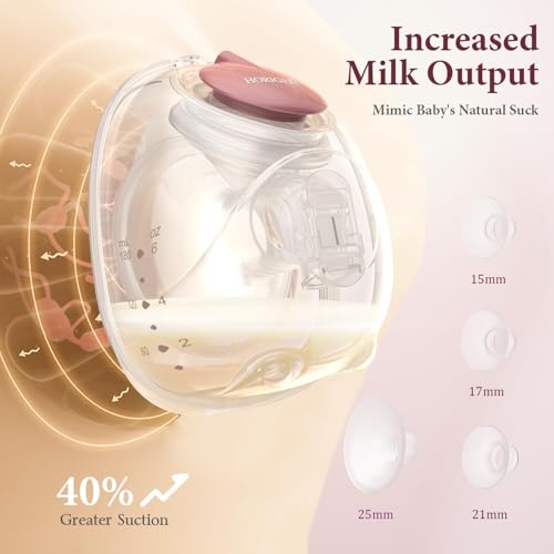 Horigen Breast Pump Hands Free D6, Ultra-Lightweight Wearable Breast Pump with Soft Double-Seal Flange - 25mm, Quiet & Leak-Proof Portable Electric Pump, 3 Modes & 9 Levels, Upgraded Low Noise Motor - Image 5