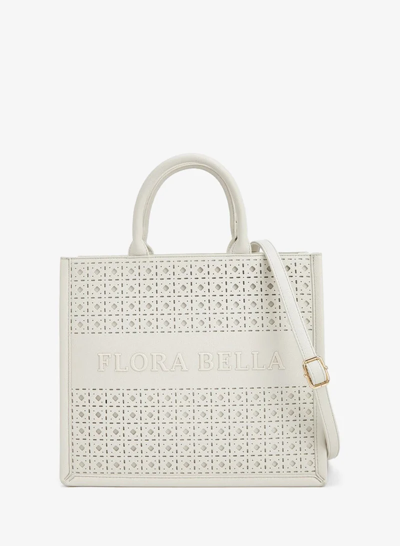 Flora Bella Laser Cut Tote Bag With Detachable Strap