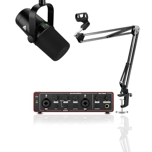 Audio Array Pro Podcast Bundle | USB/XLR Dynamic Microphone with 24-Bit/192kHz Audio Interface & Boom Arm | Real-Time Monitoring, Plug & Play for Streaming, Recording & Content Creation - PB-06 - Image 1