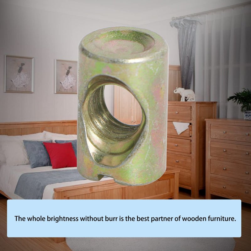 Aopin Barrel Nuts Cross Dowels Slotted Nuts for Furniture Beds Crib Chairs, M8 x 17mm, 10Pcs - Image 4