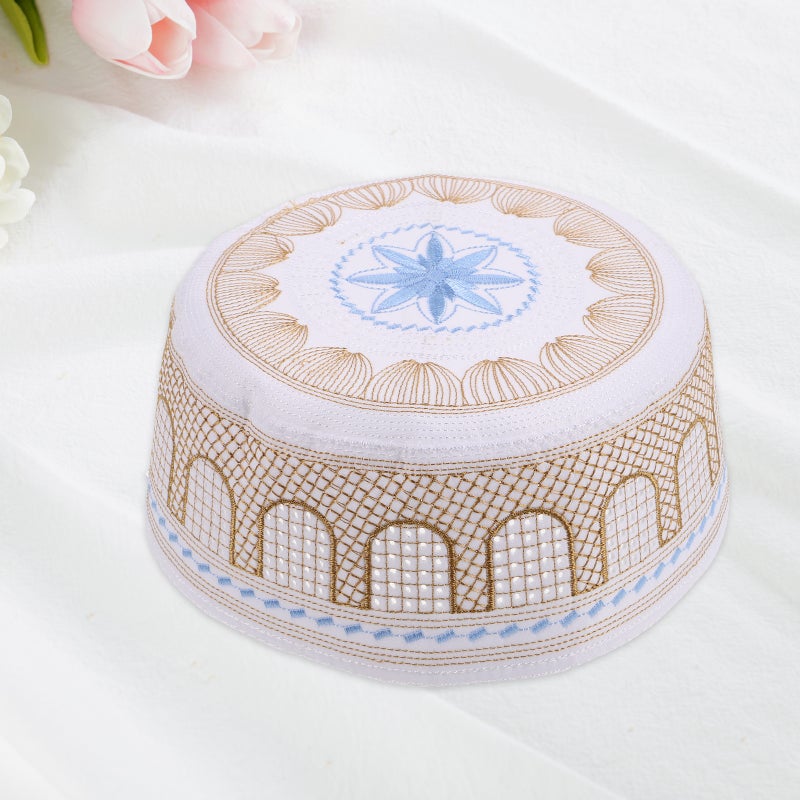 Embroidered Worship Cap Breathable And Comfortable Southeast Asian Prayer Hat Worship Hat Islamic Hat - Image 3
