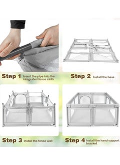 HOPHOP Baby Playpen Large, Playpen Fence for Toddler, Extra Large Play Yard with Gate - Packable and Portable Toddler Safety Activity Center.  - Image 3