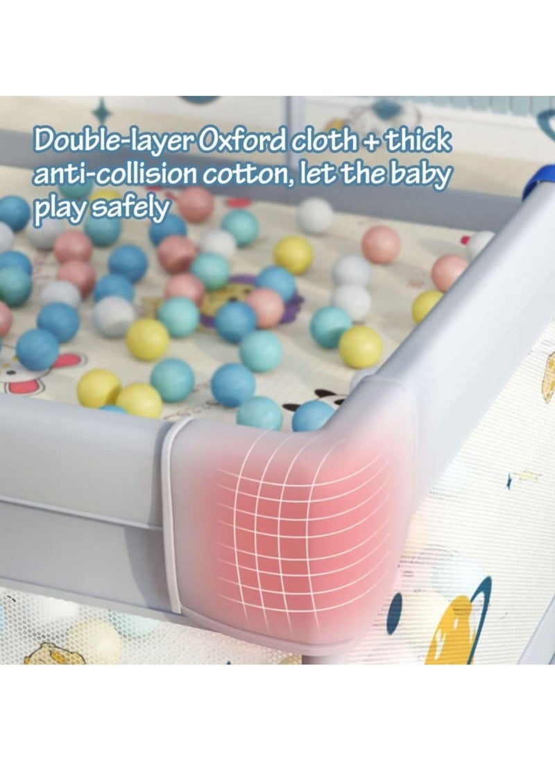 HOPHOP - Baby Playpen Large, Playpen Fence for Toddler, Extra Large Play Yard with Gate - Packable and Portable Toddler Safety Activity Center. - Image 1