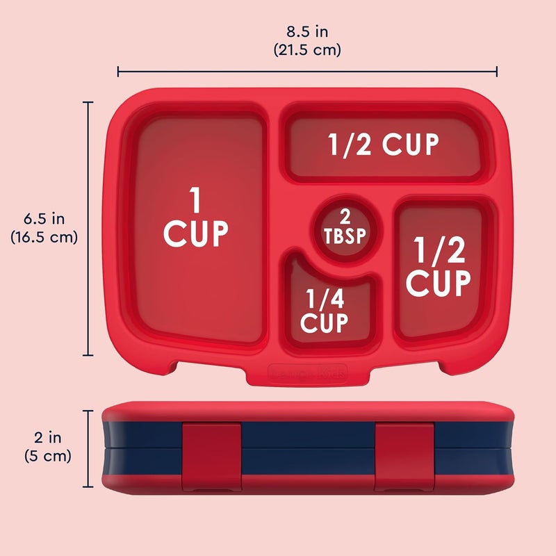 Bentgo Kids Prints (Space Rockets) - Leak-Proof, 5-Compartment Bento-Style Kids Lunch Box - Image 3