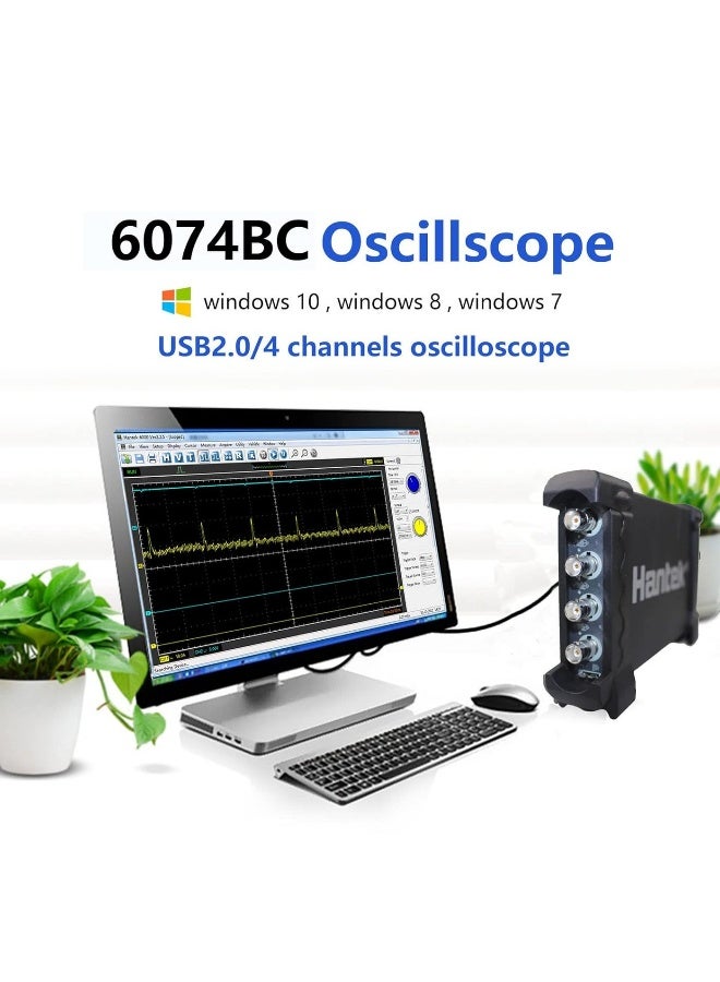 Hantek 6074BC 4-CH Oscilloscope 70Mhz 1GSa 23-pc Set - Image 4