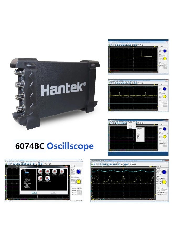 Hantek 6074BC 4-CH Oscilloscope 70Mhz 1GSa 23-pc Set - Image 2