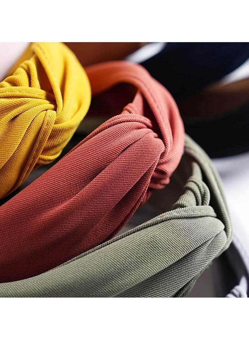 Loquat 6 Pcs Vintage Knotted Headbands with 6 Colors - Image 4