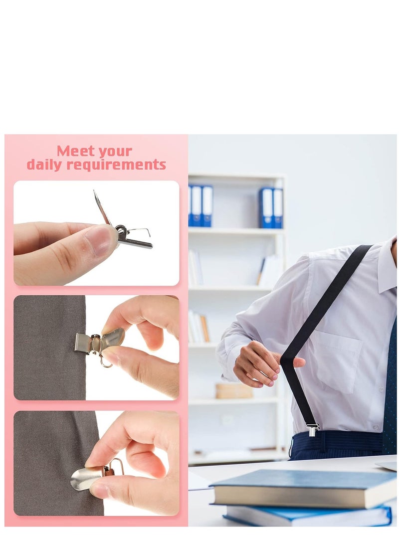 SYOSI Metal Pacifier Suspender Clips Straps Holder Fasteners Clips Baby Pacifier Suspender Snap Heavy Duty Fasteners Clips for Making Pacifier Holders Bib Bed Sheet Fasteners Toy Clip - Image 5