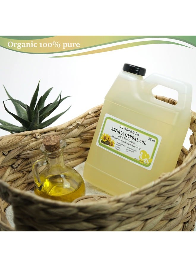 32 oz - Arnica Herbal Oil - 100% Pure Infused Natural Organic - Image 2