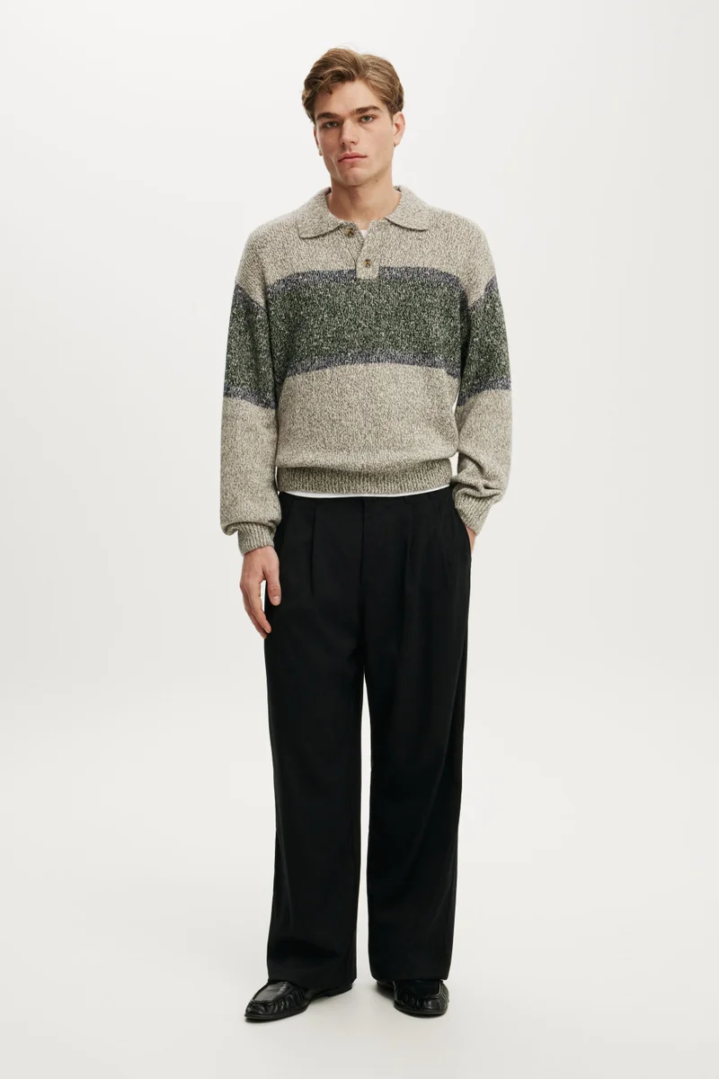 Cotton On Box Fit Rugby Polo Knit