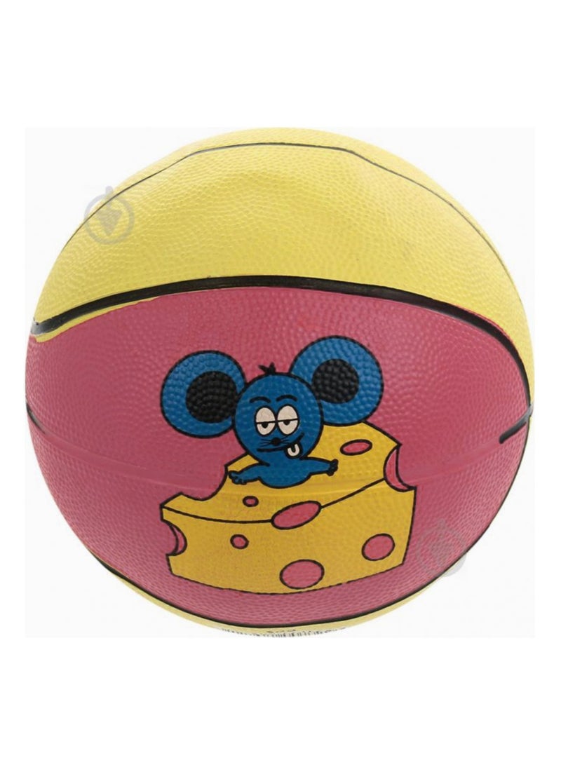 جوريكس كرة سلة مطاطية بمقاس 17 × 17 × 17 سم للأطفال والأولاد والبنات، شكل وألوان كرتونية جميلة، كرة سلة مطاطية للمتعة والتدريب في الأماكن المغلقة أو الهواء الطلق - Image 2