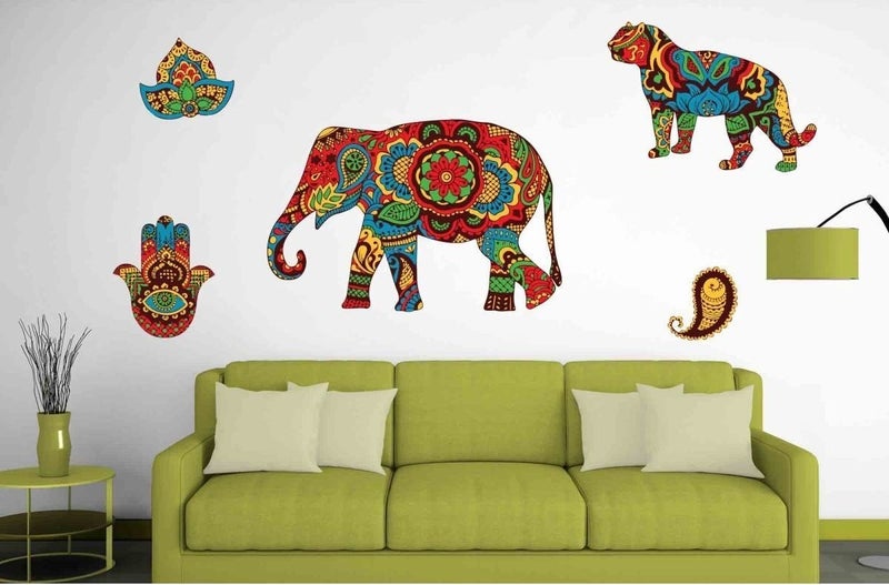 Kt Grup Kt Decoration Asian Animals Xl Wall Sticker Set with Special Figures