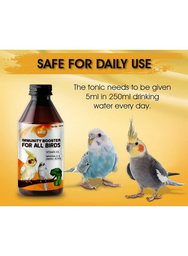 Boltze Immunity Booster For All Birds For Healthy Growth With Essential Vitamins, Minerals And Amino Acids-100Ml, Transperent, Small - Image 3