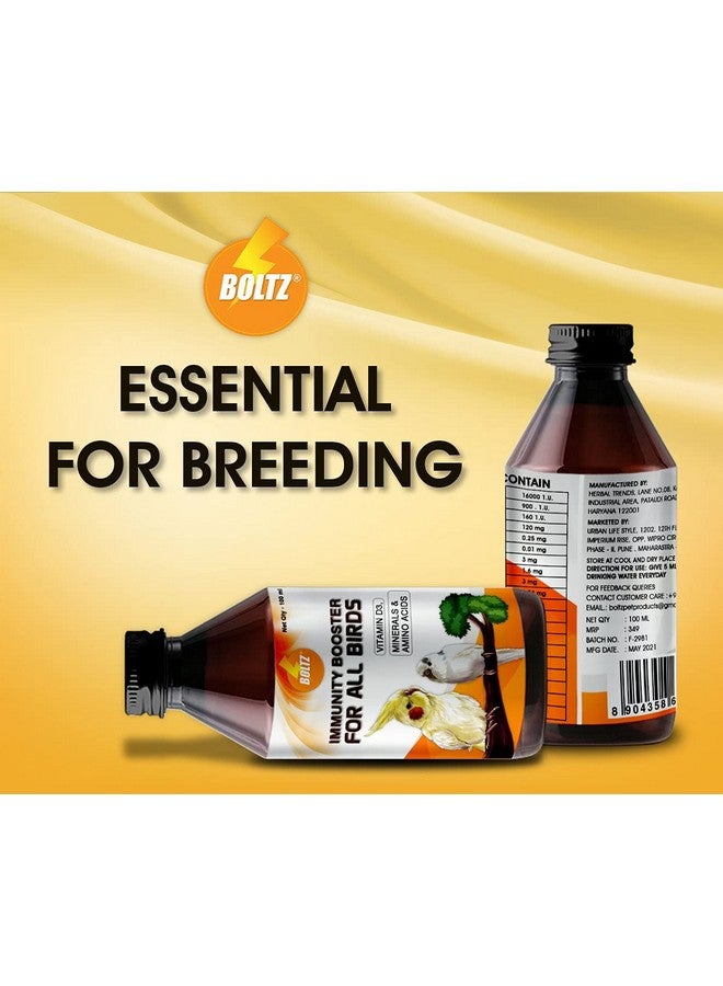 Boltze Immunity Booster For All Birds For Healthy Growth With Essential Vitamins, Minerals And Amino Acids-100Ml, Transperent, Small - Image 5