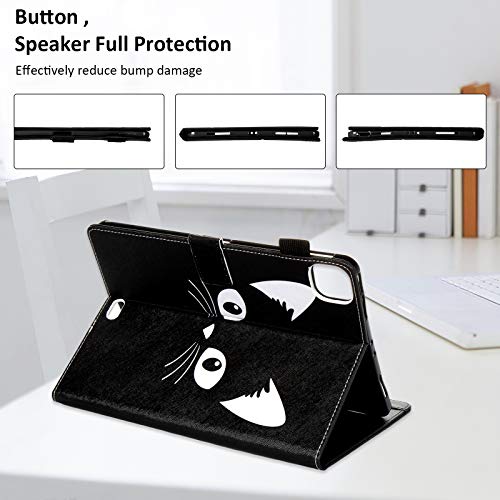 Dteck Case for iPad Air 11''/iPad Air 5th/4th Generation 10.9'',iPad Pro 11 Inch Case 4th/3rd/2nd/1st Gen,PU Leather Multi-Angle Stand Protective Folio Smart Auto Wake/Sleep Wallet Cover,Black Cat - Image 4