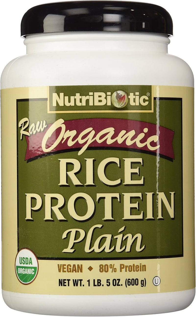 NutriBiotic Certified Organic Plain Rice Protein 21 Ounce  Low Carbohydrate Vegan Protein Powder  Raw Certified Kosher  Keto Friendly  Made Without Chemicals GMOs  Gluten  Easy to Digest - Image 4