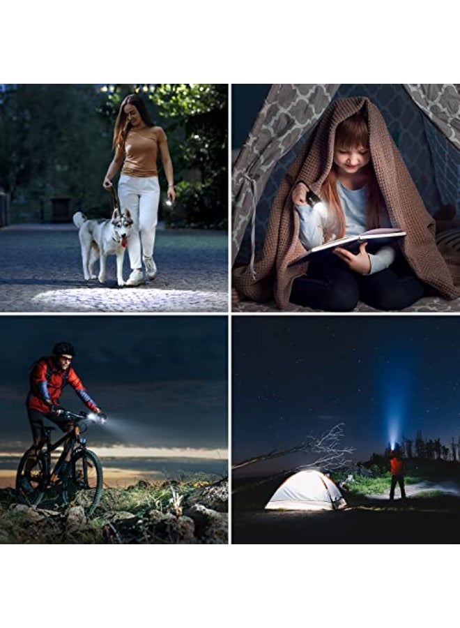 Lepro LED Torch Battery Powered, Small Bright Flashlight, Adjustable Focus, Water Resistant Pocket Torch, Lightweight Hand Torch for Power Cut, Camping, Dog Walking, Gifts for Kid Dad Men - Image 4