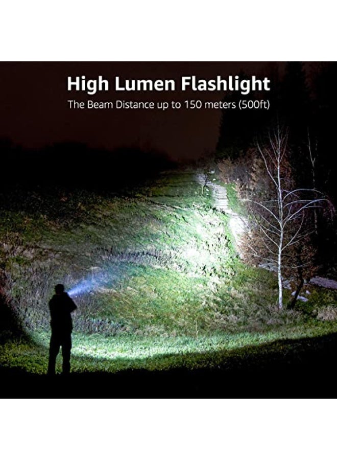 Lepro LED Torch Battery Powered, Small Bright Flashlight, Adjustable Focus, Water Resistant Pocket Torch, Lightweight Hand Torch for Power Cut, Camping, Dog Walking, Gifts for Kid Dad Men - Image 2